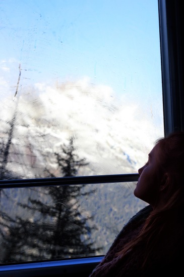 One of the passengers on the train to the ice caves.