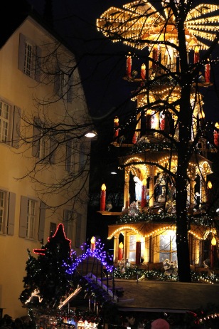 One of the large displays at the Basel christmas markets.